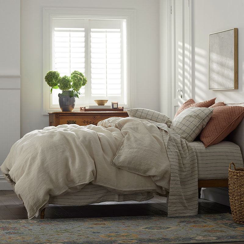 Premium Breathable Washed Linen Solid Sham