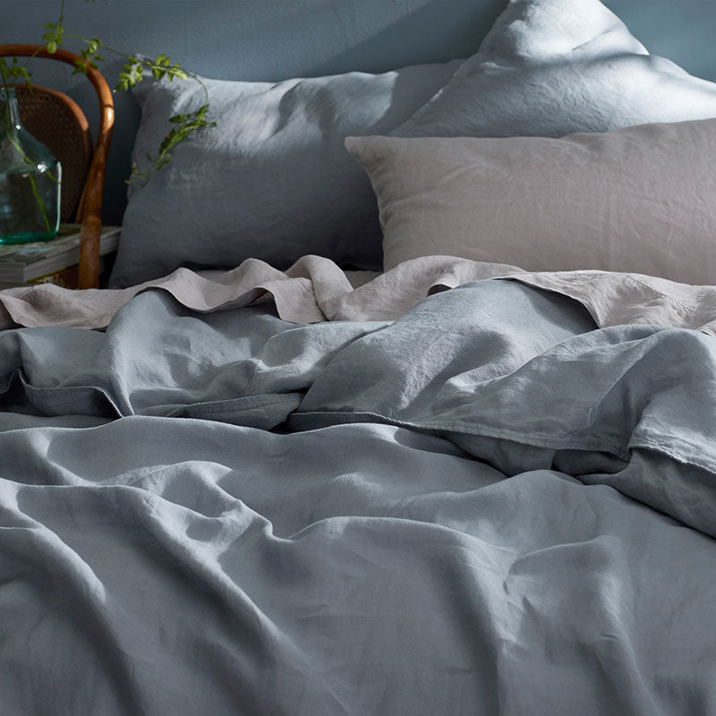 Premium Breathable Washed Linen Solid Duvet Cover