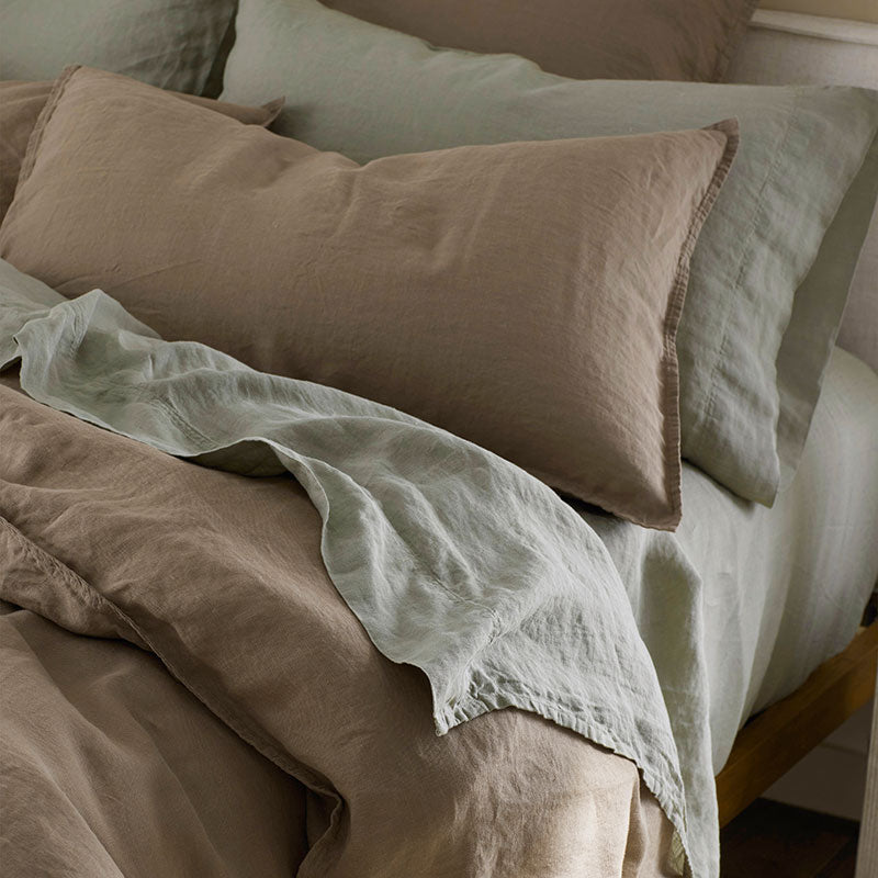 Premium Breathable Washed Linen Solid Duvet Cover