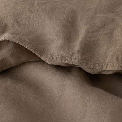 Premium Breathable Washed Linen Solid Fitted Bed Sheet
