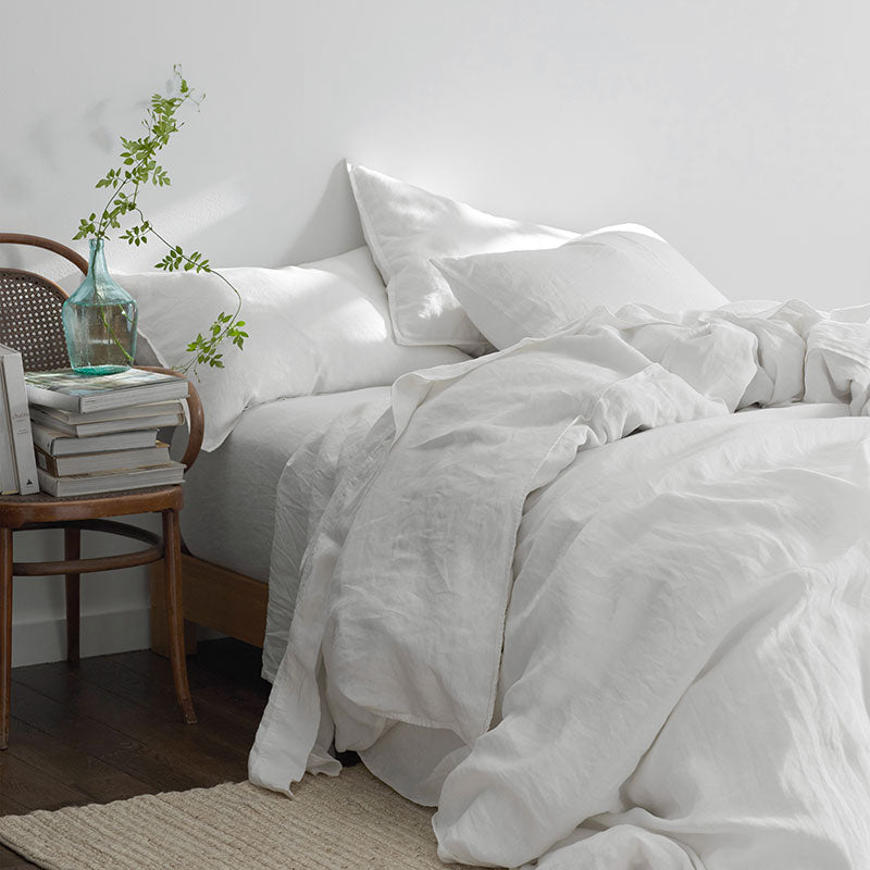 Premium Breathable Washed Linen Solid Pillowcase Set