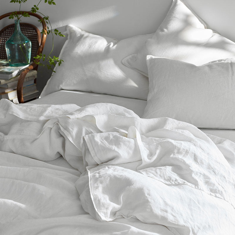 Premium Breathable Washed Linen Solid Duvet Cover