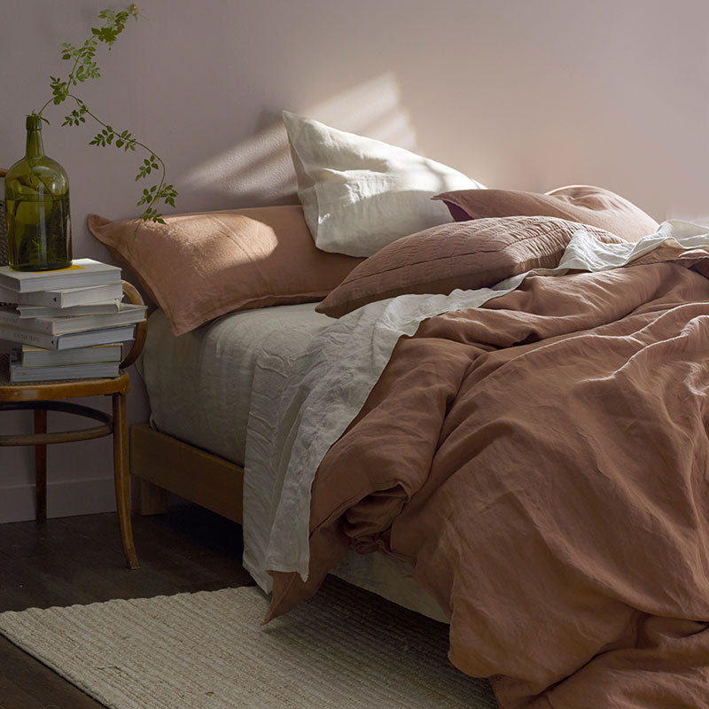 Premium Breathable Washed Linen Solid Sham