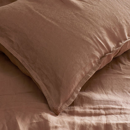 Premium Breathable Washed Linen Solid Fitted Bed Sheet