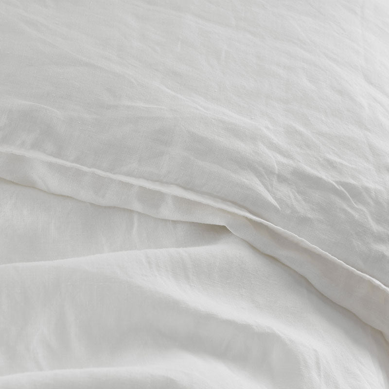 Premium Breathable Washed Linen Solid Flat Bed Sheet