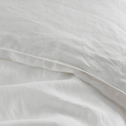 Premium Breathable Washed Linen Solid Pillowcase Set