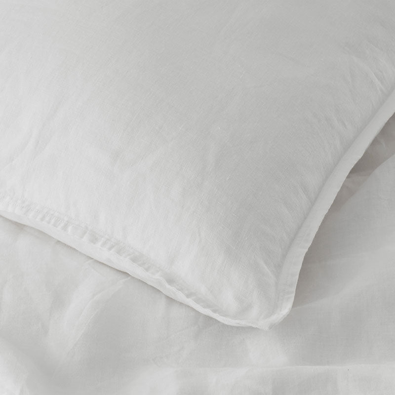 Premium Breathable Washed Linen Solid Flat Bed Sheet