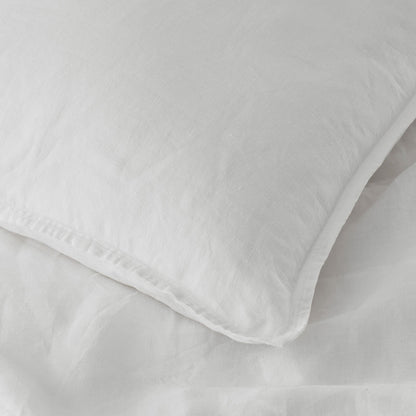 Premium Breathable Washed Linen Solid Flat Bed Sheet