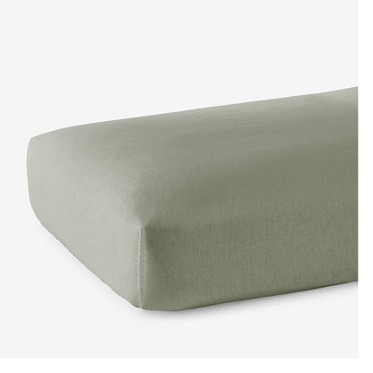 Premium Breathable Washed Linen Solid Fitted Bed Sheet