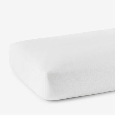 Premium Breathable Washed Linen Solid Fitted Bed Sheet