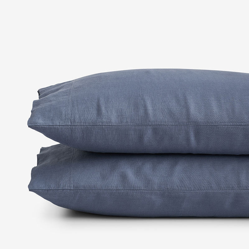 Premium Breathable Washed Linen Solid Pillowcase Set