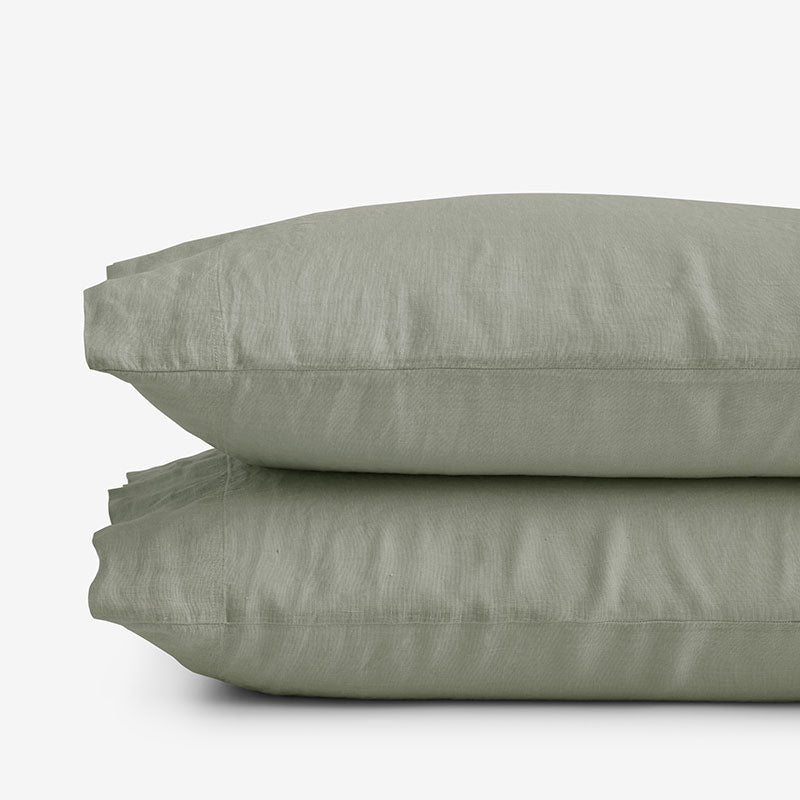 Premium Breathable Washed Linen Solid Pillowcase Set