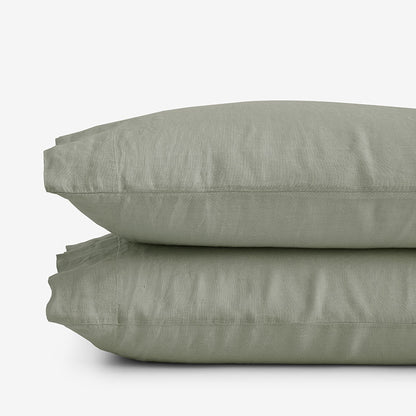 Premium Breathable Washed Linen Solid Pillowcase Set