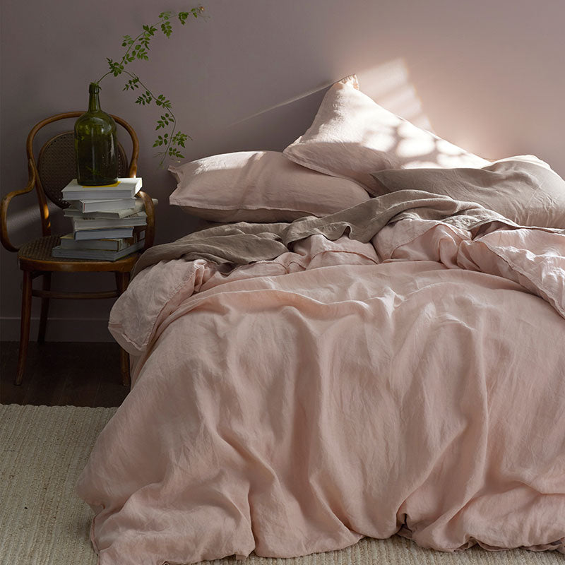 Premium Breathable Washed Linen Solid Pillowcase Set
