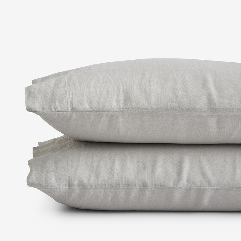 Premium Breathable Washed Linen Solid Pillowcase Set