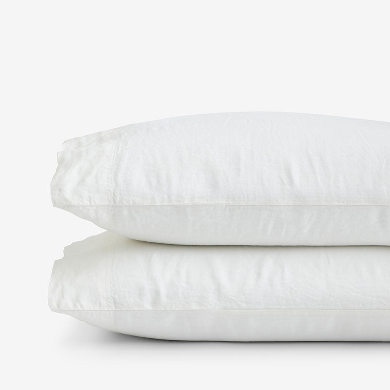 Premium Breathable Washed Linen Solid Pillowcase Set
