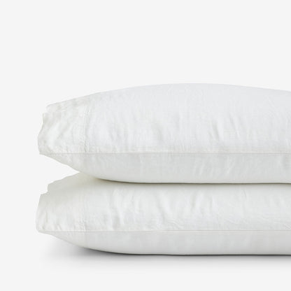 Premium Breathable Washed Linen Solid Pillowcase Set