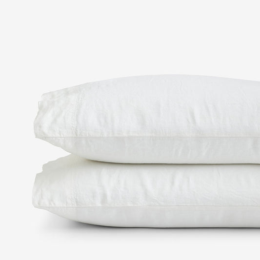 Premium Breathable Washed Linen Solid Pillowcase Set