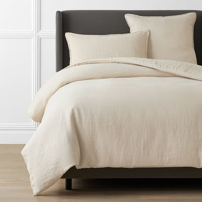 Premium Breathable Washed Linen Solid Duvet Cover