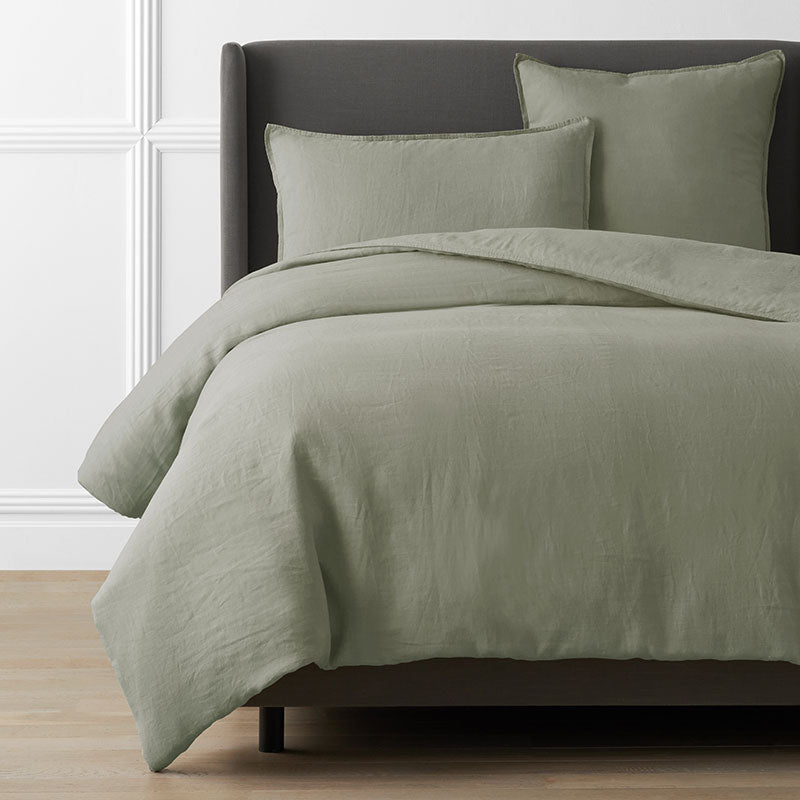 Premium Breathable Washed Linen Solid Duvet Cover