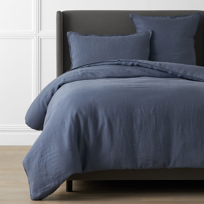 Premium Breathable Washed Linen Solid Duvet Cover