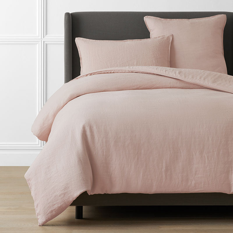 Premium Breathable Washed Linen Solid Duvet Cover