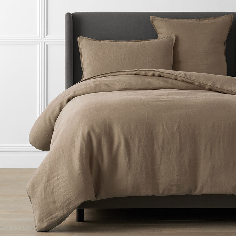 Premium Breathable Washed Linen Solid Duvet Cover