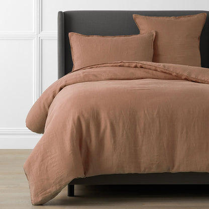 Premium Breathable Washed Linen Solid Duvet Cover