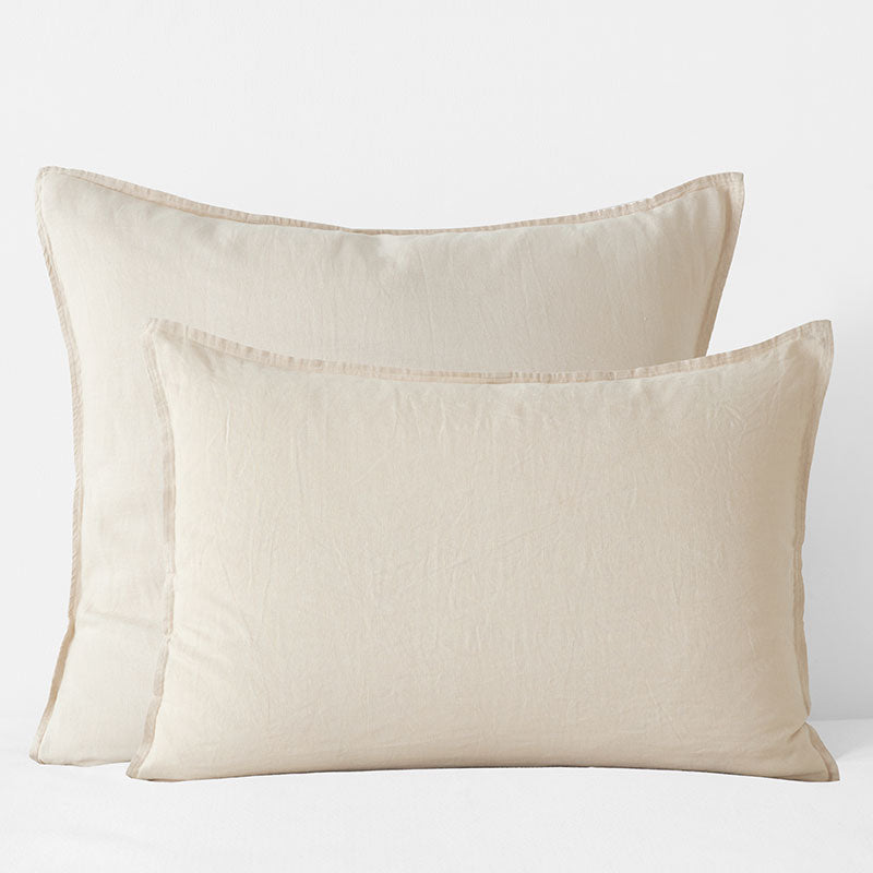 Premium Breathable Washed Linen Solid Sham