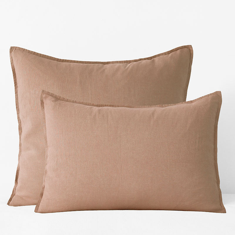 Premium Breathable Washed Linen Solid Sham