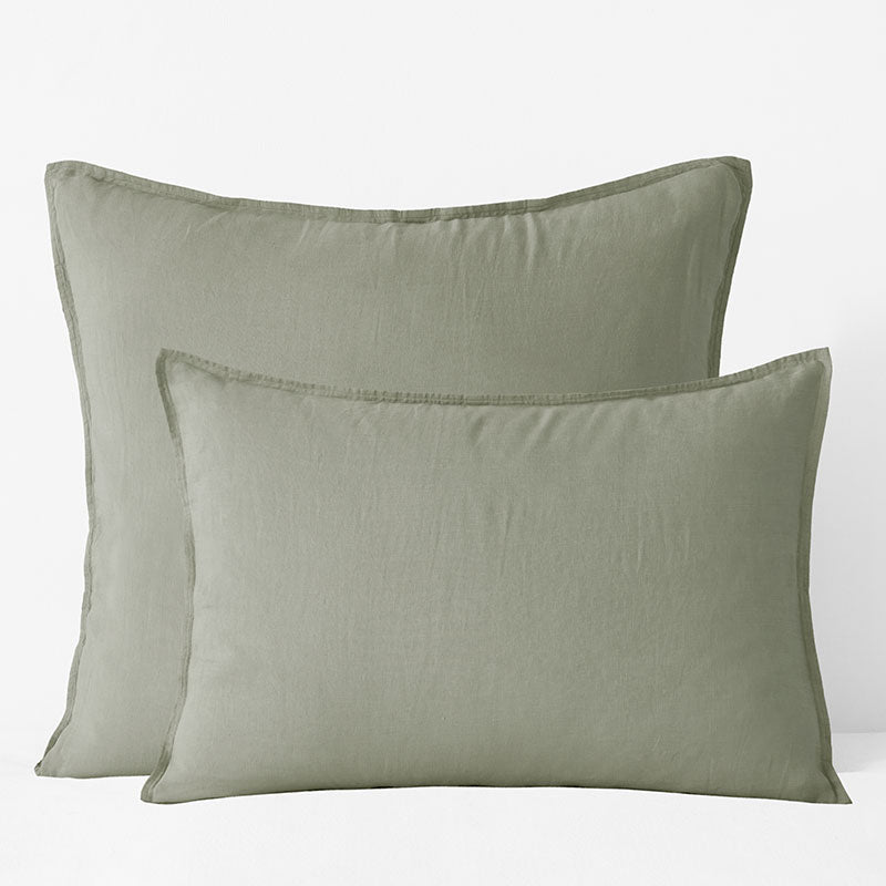 Premium Breathable Washed Linen Solid Sham