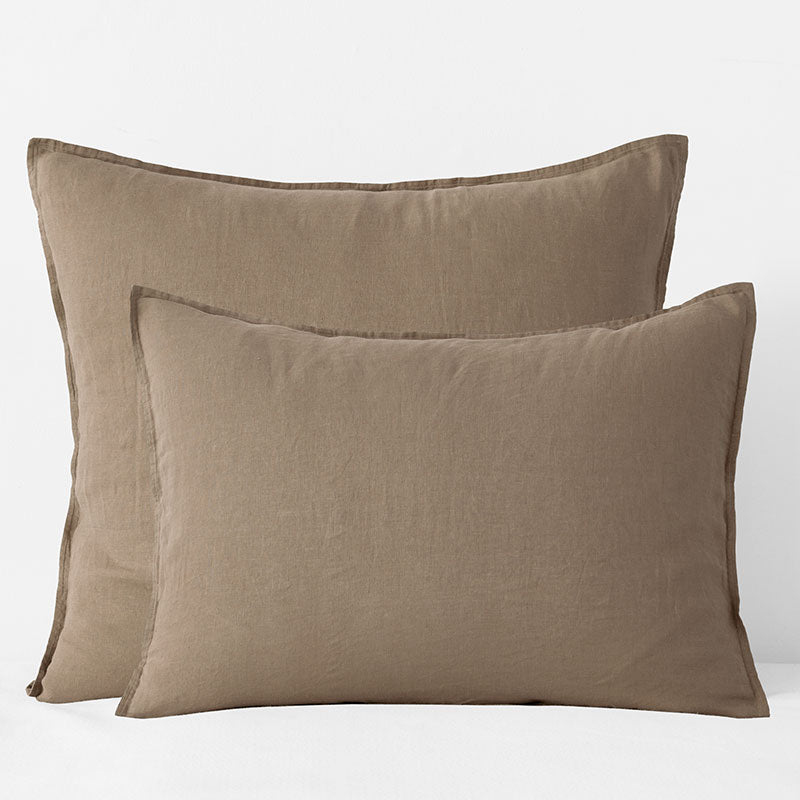 Premium Breathable Washed Linen Solid Sham