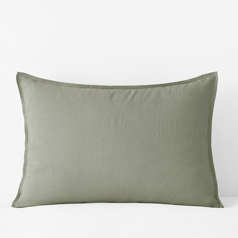 Premium Breathable Washed Linen Solid Sham