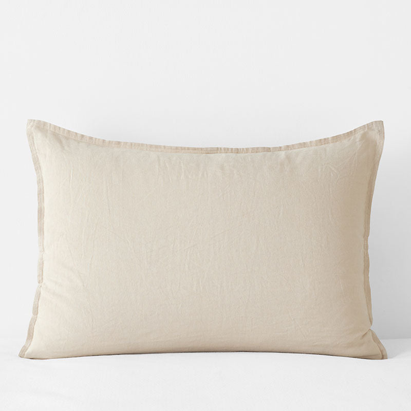 Premium Breathable Washed Linen Solid Sham