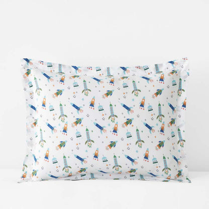 Space Adventure Classic Cool Organic Cotton Percale Sham