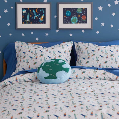 Space Adventure Classic Cool Organic Cotton Percale Comforter Set