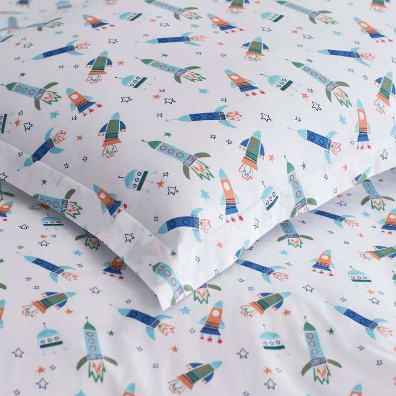 Space Adventure Classic Cool Organic Cotton Percale Comforter Set