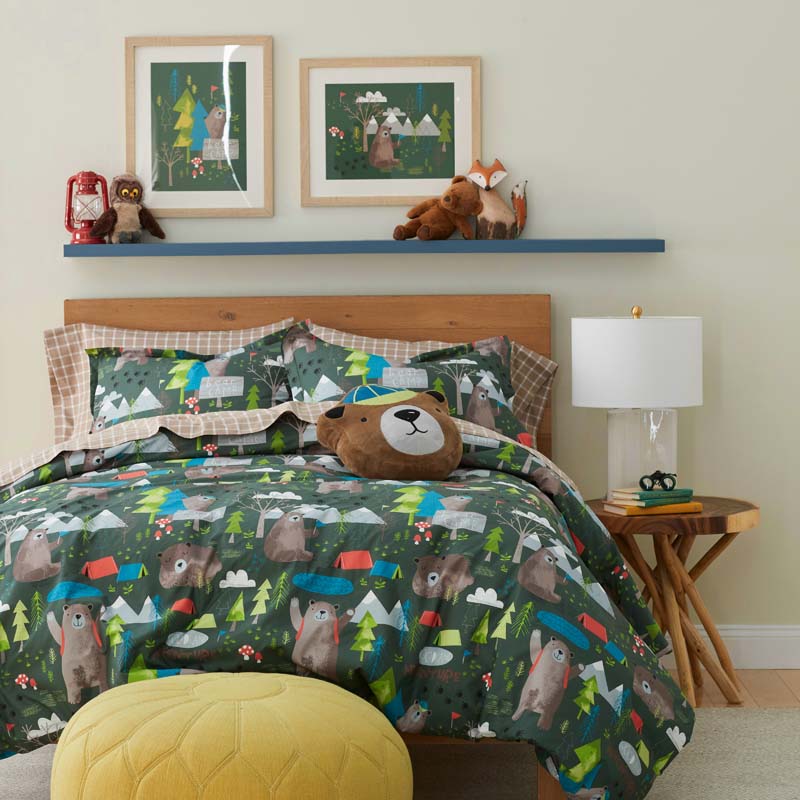 Bear Camp Classic Cool Organic Cotton Percale Comforter Set