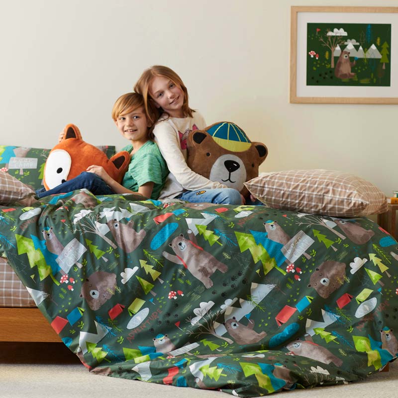 Bear Camp Classic Cool Organic Cotton Percale Comforter Set
