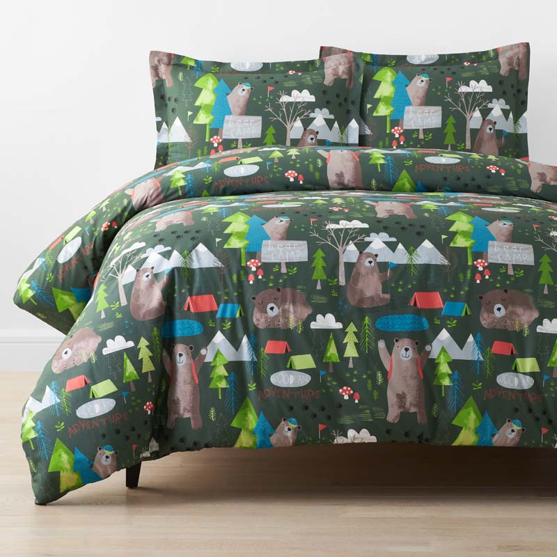 Bear Camp Classic Cool Organic Cotton Percale Duvet Cover Set