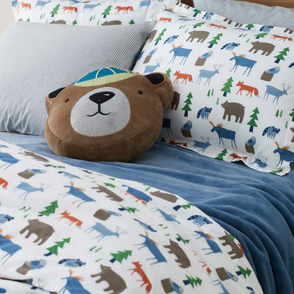 Forest Friends Classic Cool Organic Cotton Percale Pillowcase Set
