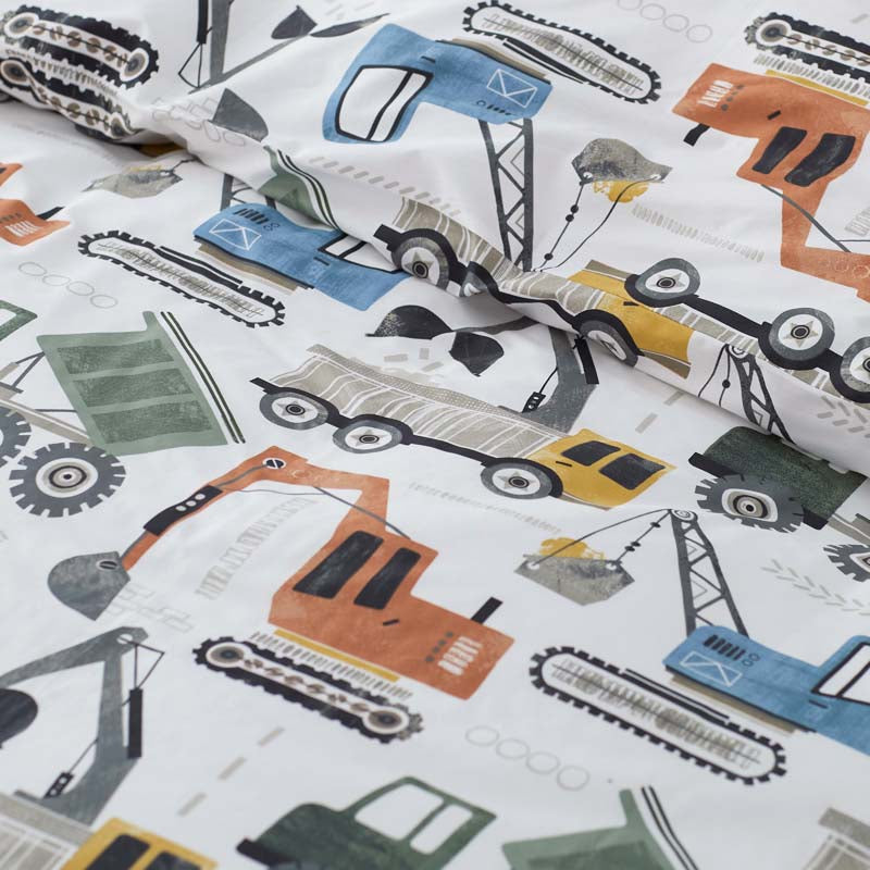 Construction Builders Classic Cool Organic Cotton Percale Bed Sheet Set