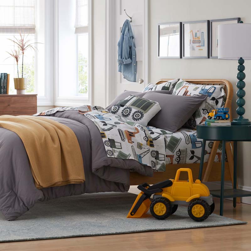 Construction Builders Classic Cool Organic Cotton Percale Sham