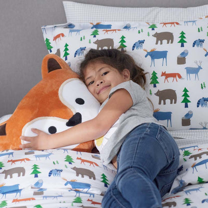 Forest Friends Classic Cool Organic Cotton Percale Bed Sheet Set