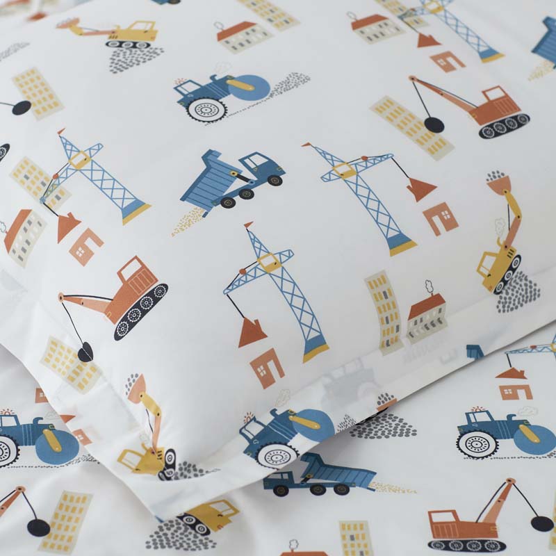 City Builders Classic Cool Organic Cotton Percale Comforter Set