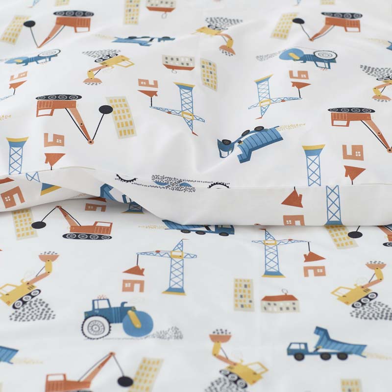 City Builders Classic Cool Organic Cotton Percale Duvet Cover Set