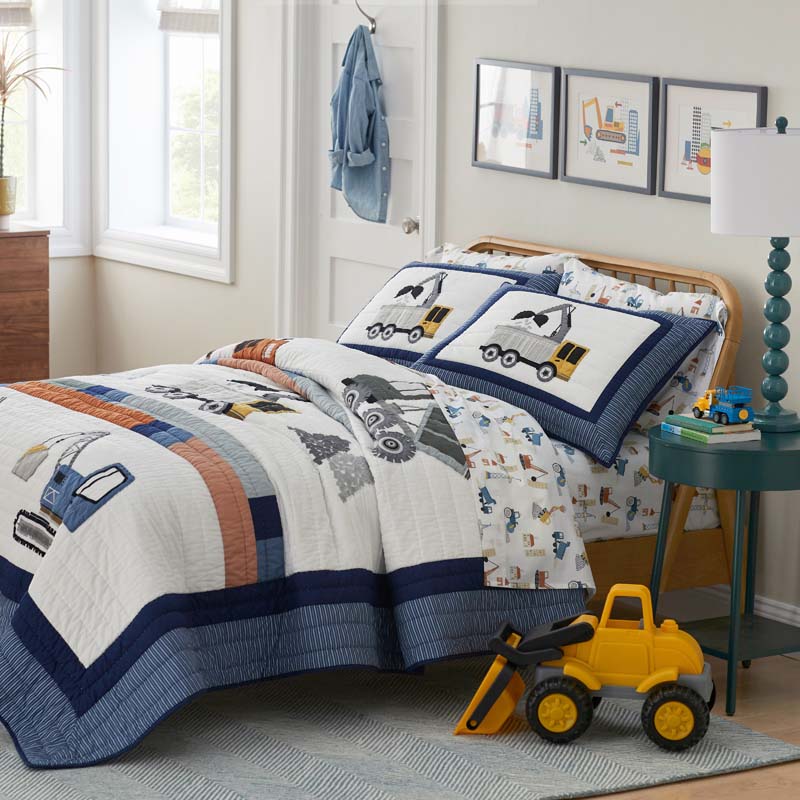City Builders Classic Cool Organic Cotton Percale Comforter Set
