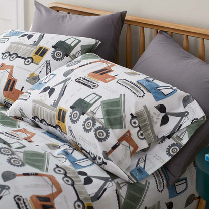 Construction Builders Classic Cool Organic Cotton Percale Sham