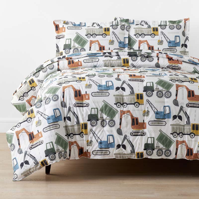 Construction Builders Classic Cool Organic Cotton Percale Comforter Set