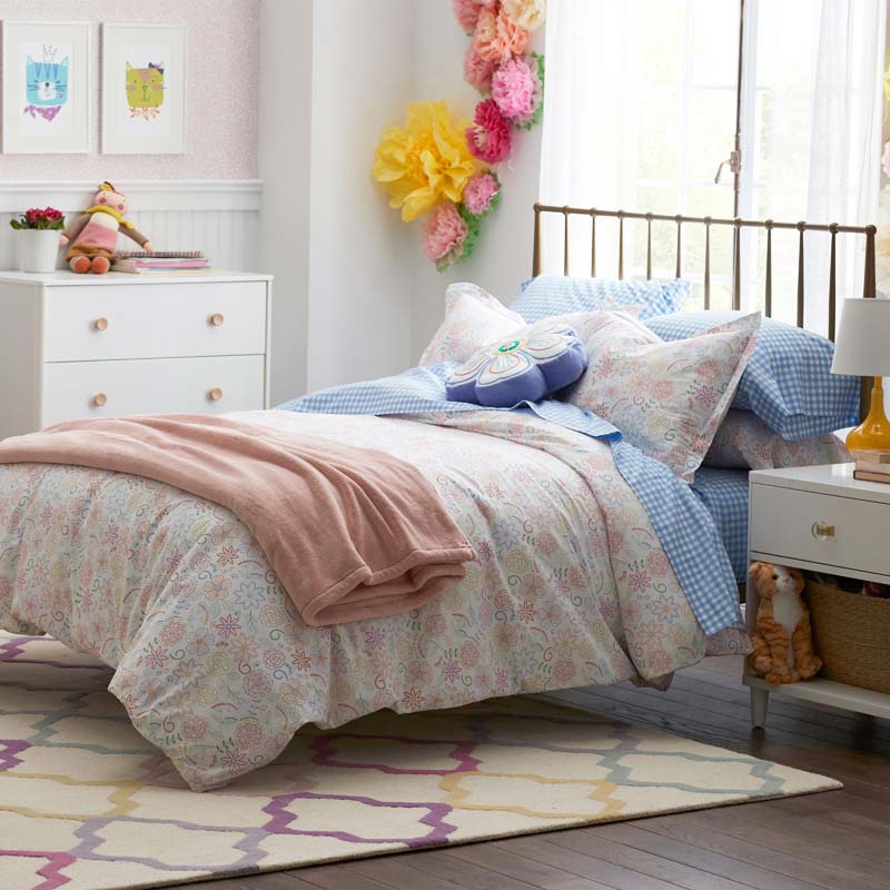 Floral Dream Classic Cool Organic Cotton Percale Bed Sheet Set